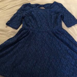 Lace Blue Dress